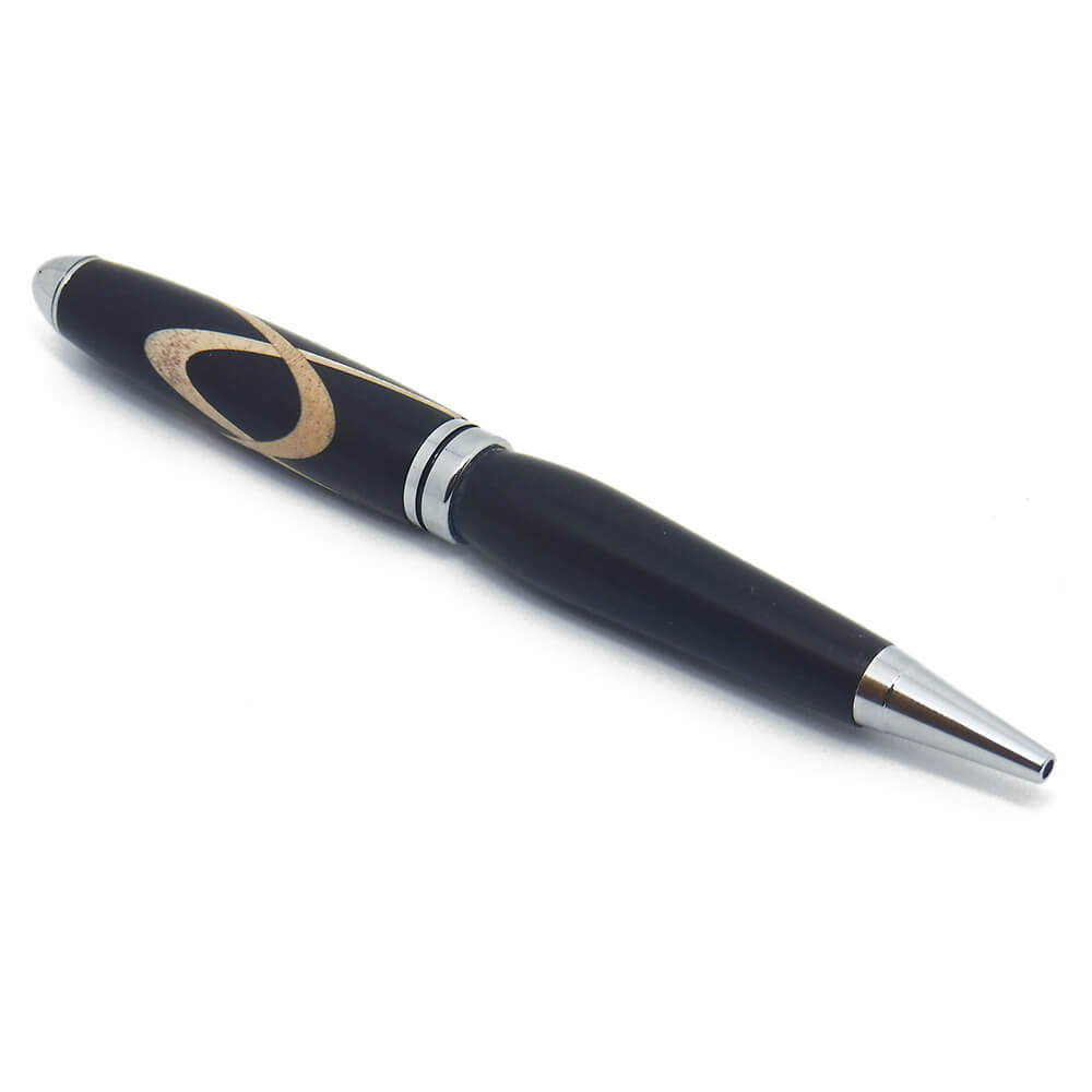 PENNA IN LEGNO DI EBANO DELLA TANZANIA CON INTARSI