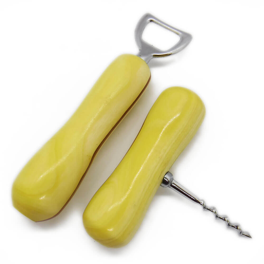 CAVATAPPI E APRI BOTTIGLIA IN LEGNO DI LIMONE CON